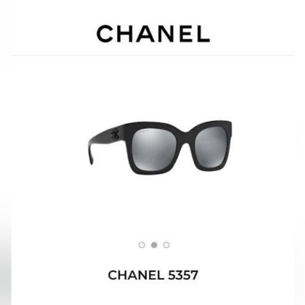 CHANEL Black and Silver Sunglasses